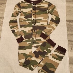 Lazy One camo snug fitting footless footie